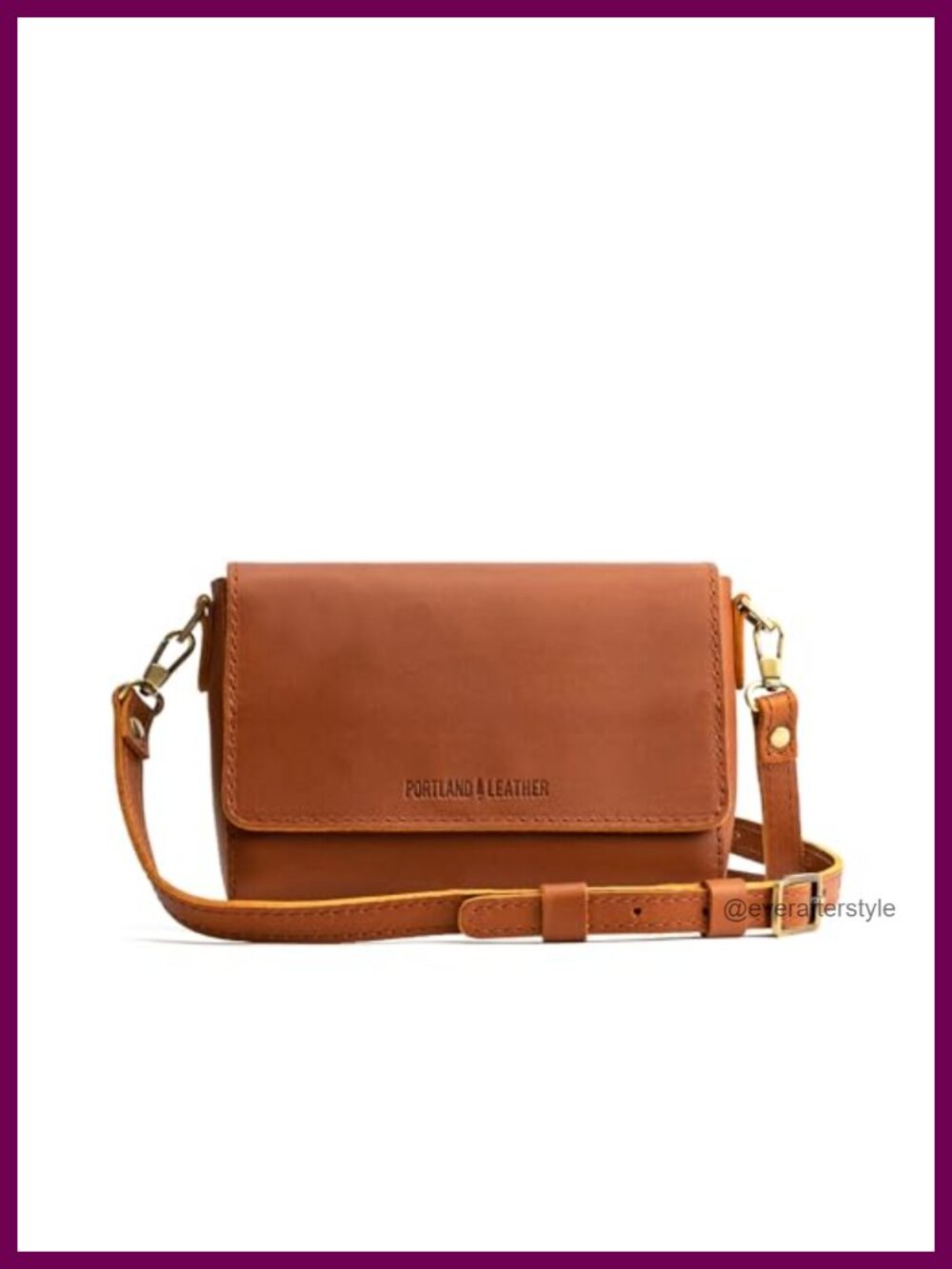 Full-Grain Leather Crossbody Bag Mini Satchel Adjustable Strap